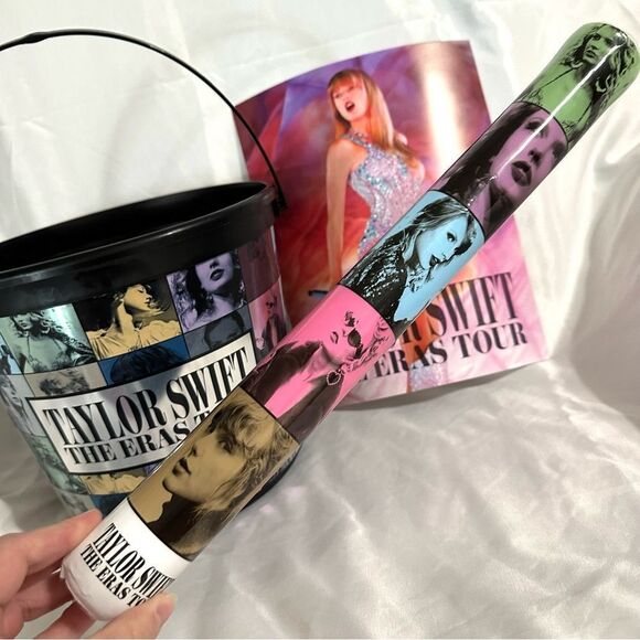 Taylor Swift The Eras Tour Movie Merch - Popcorn Bucket light stick and poster - Picture 2 of 5